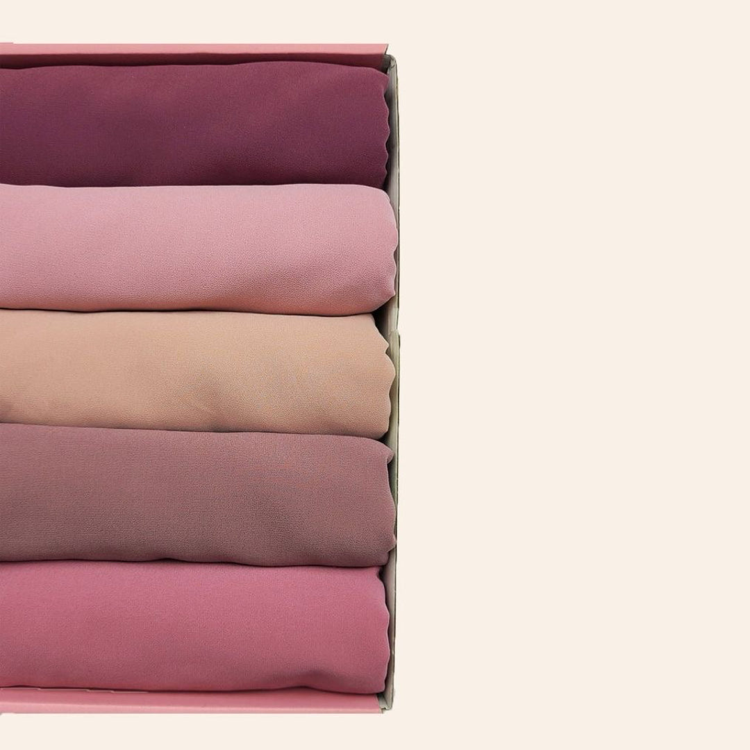 Georgettes Bundle – Pack of 5 Premium Georgette Fabrics