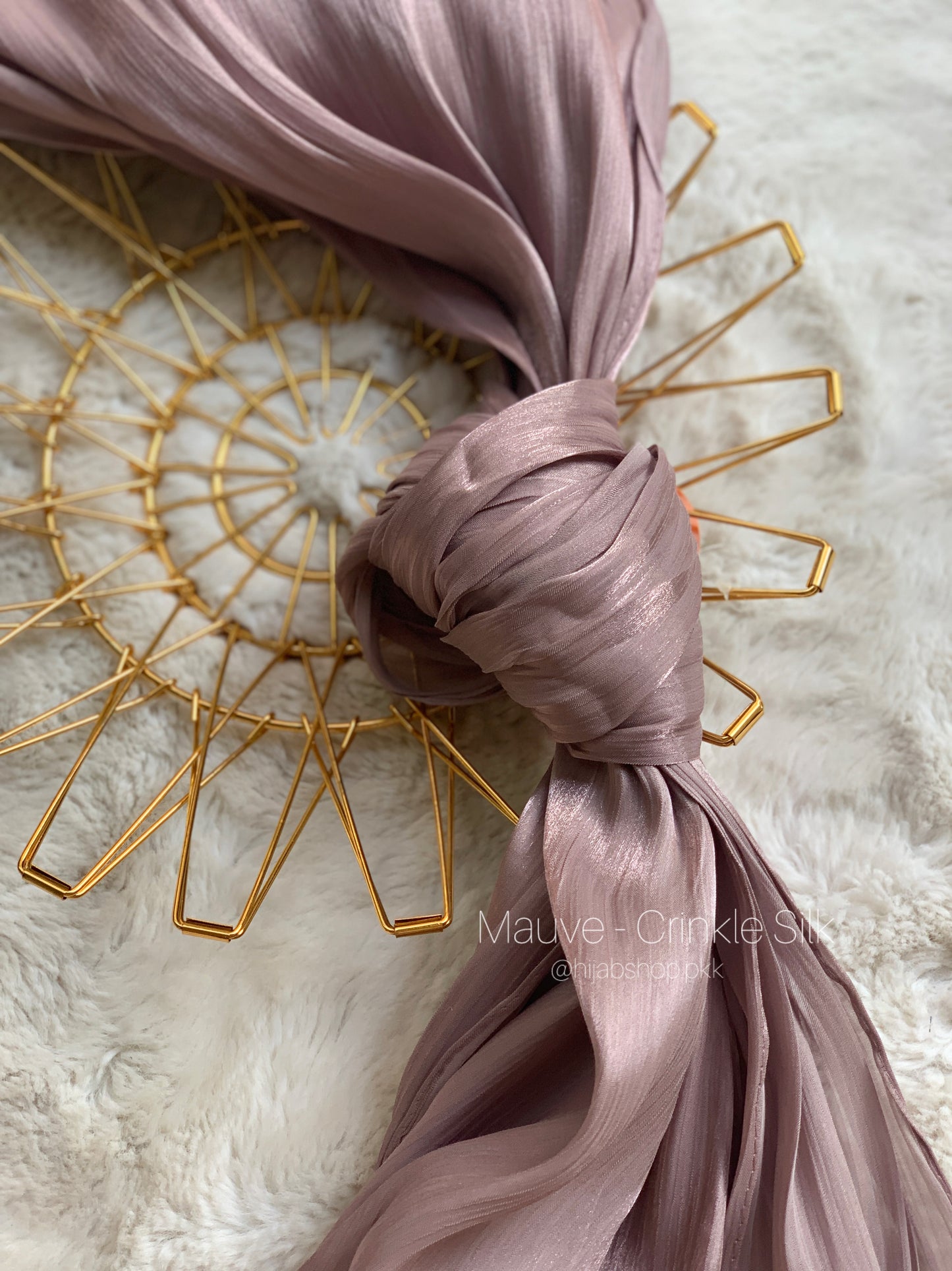 Mauve - Crinkle Silk Hijab