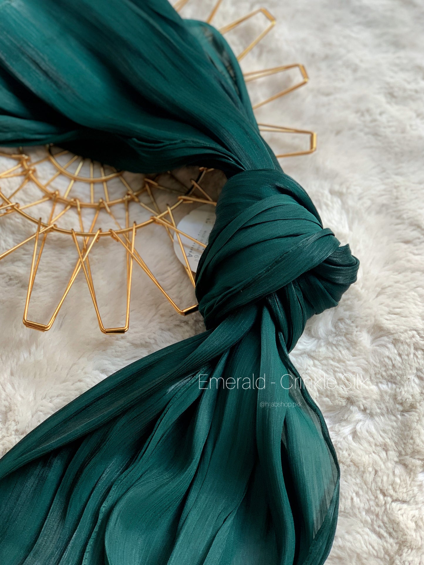Emerald - Crinkle Silk Hijab