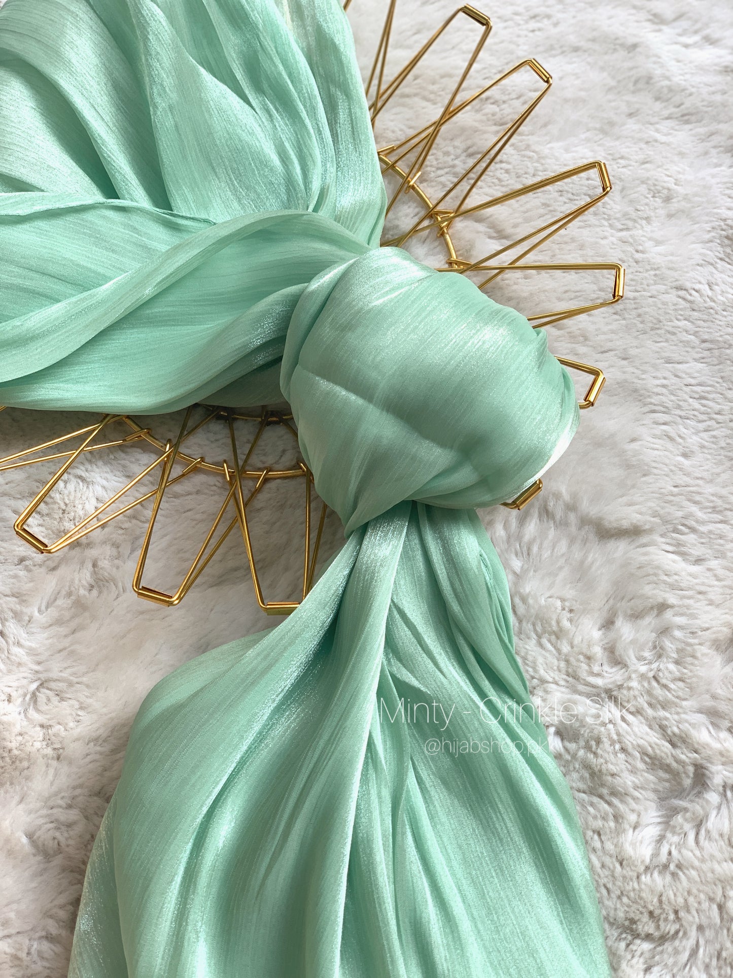 Minty - Crinkle Silk Hijab