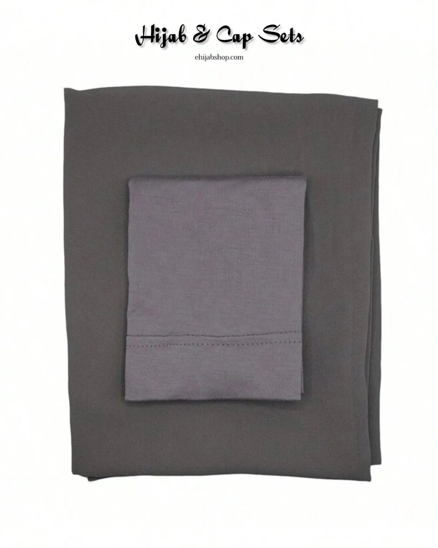 Matching Hijab & Cap Set – Lightweight Georgette Fabric