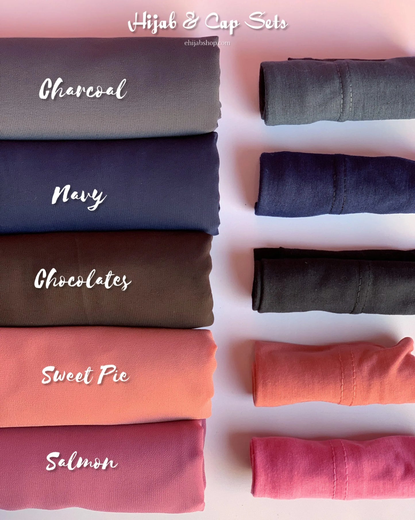 Matching Hijab & Cap Set – Lightweight Georgette Fabric