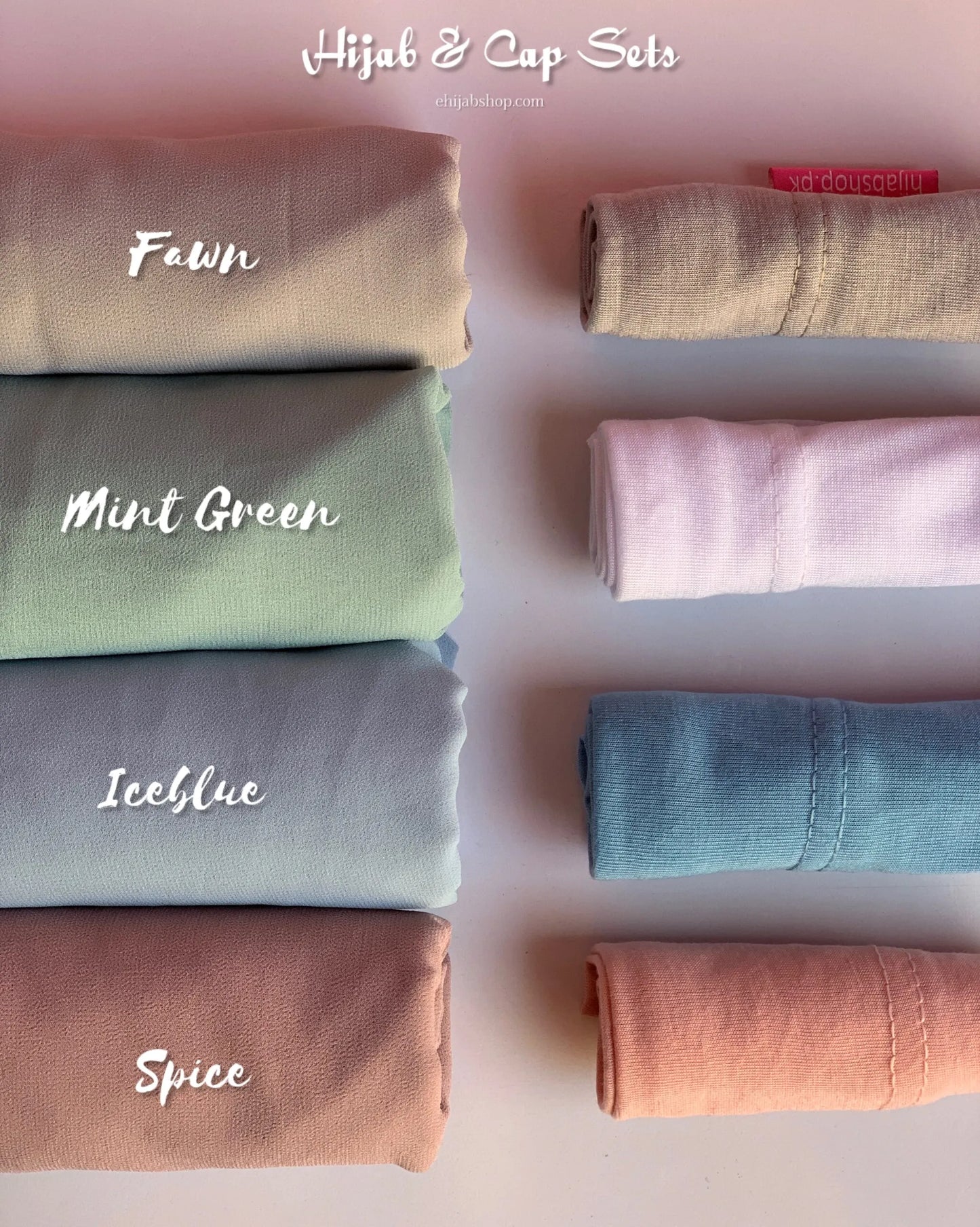 Matching Hijab & Cap Set – Lightweight Georgette Fabric