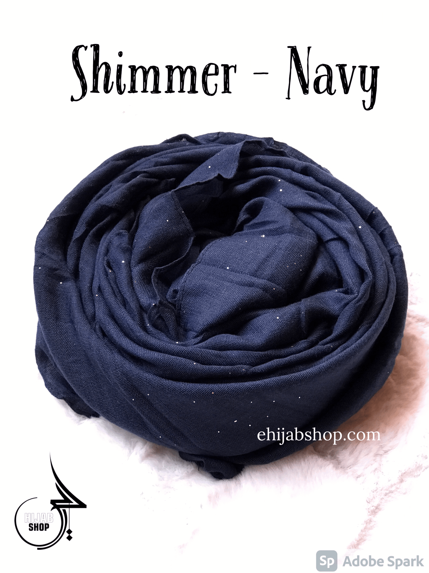 Navy – Shimmer Viscose