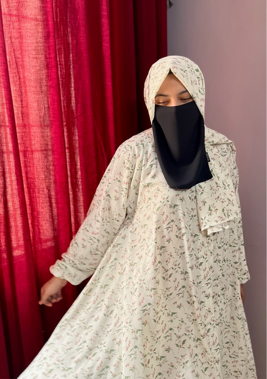 Black Half Niqab – Tieback