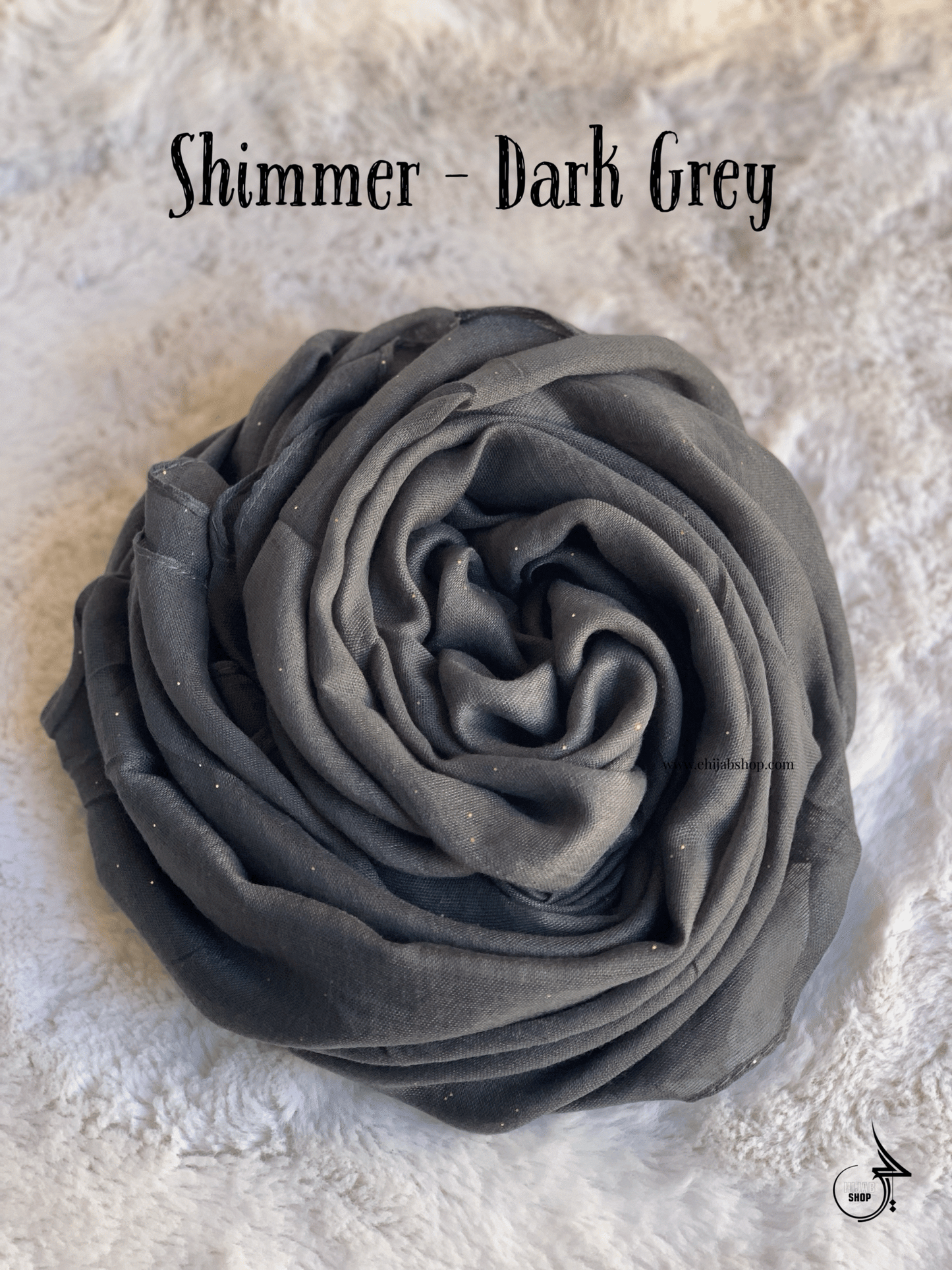 Dark Grey – Shimmer Viscose