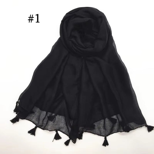 Black Plain Viscose