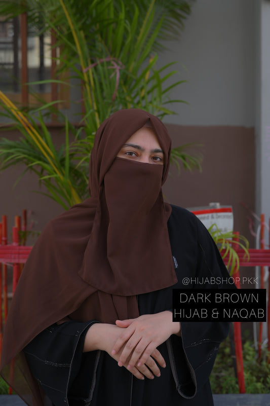 Dark Brown – Hijab Niqab Set