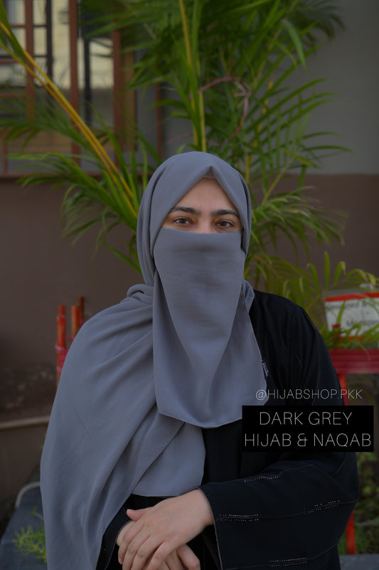 Dark Grey – Hijab Niqab Set