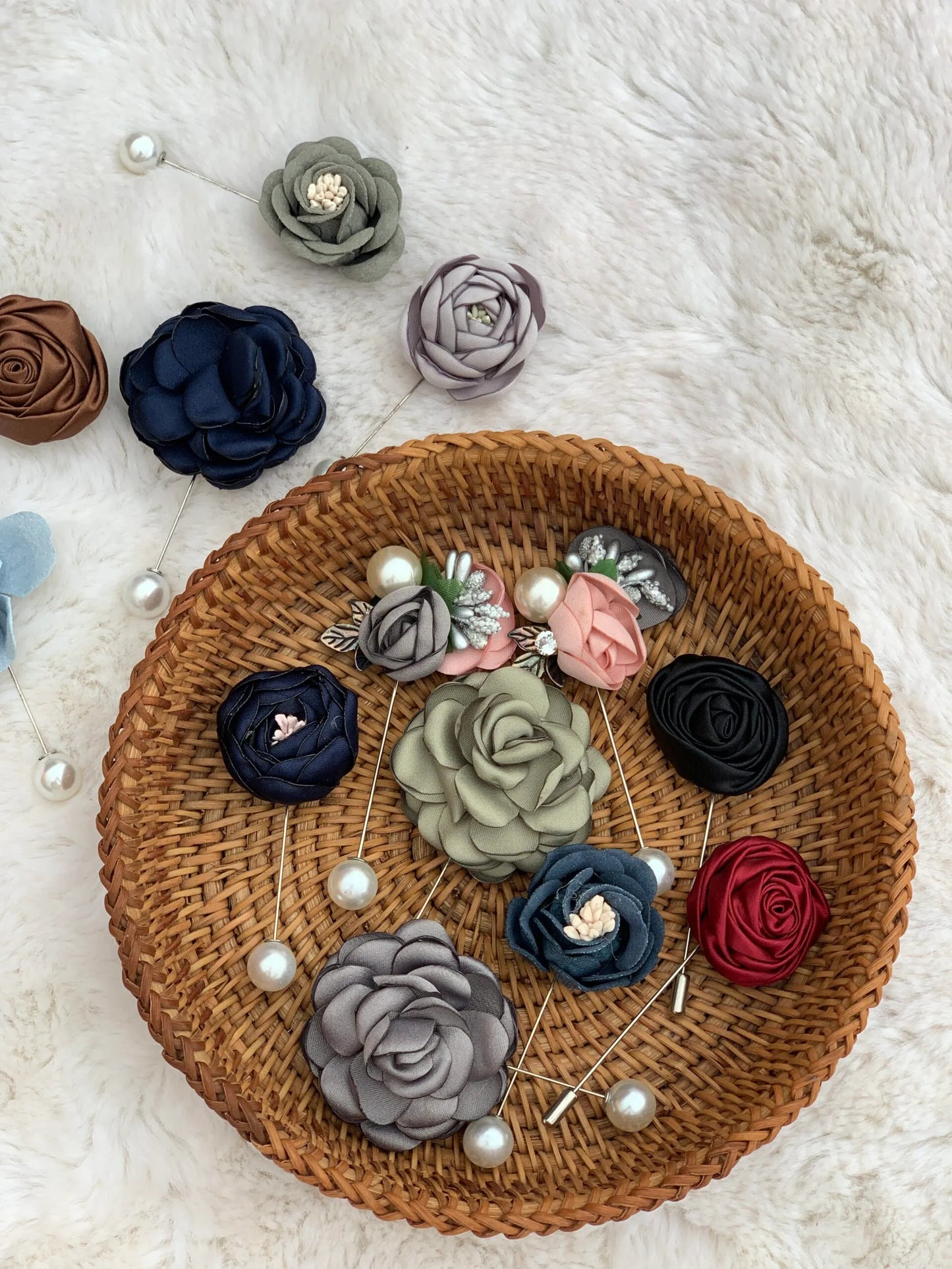 Pearl Flower Hijab Pins