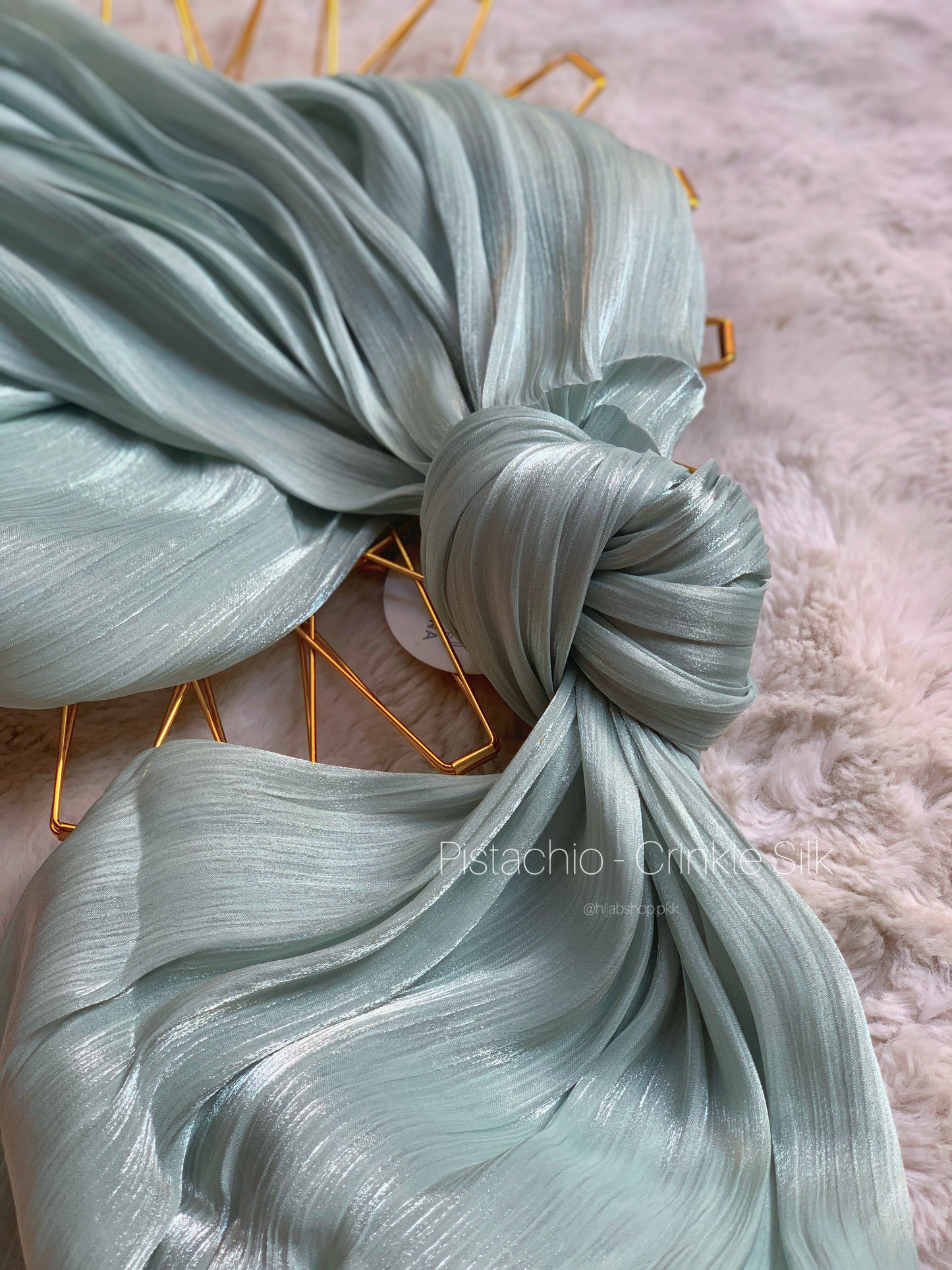 Pistachio - Crinkle Silk Hijab