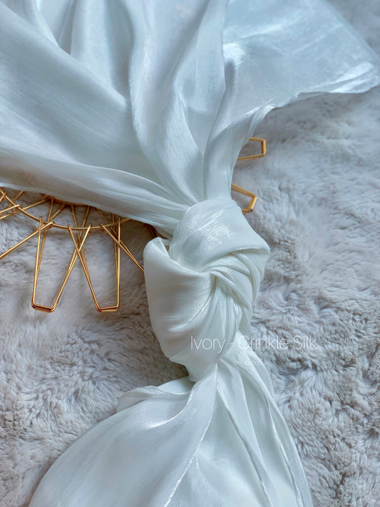Ivory - Crinkle Silk Hijab