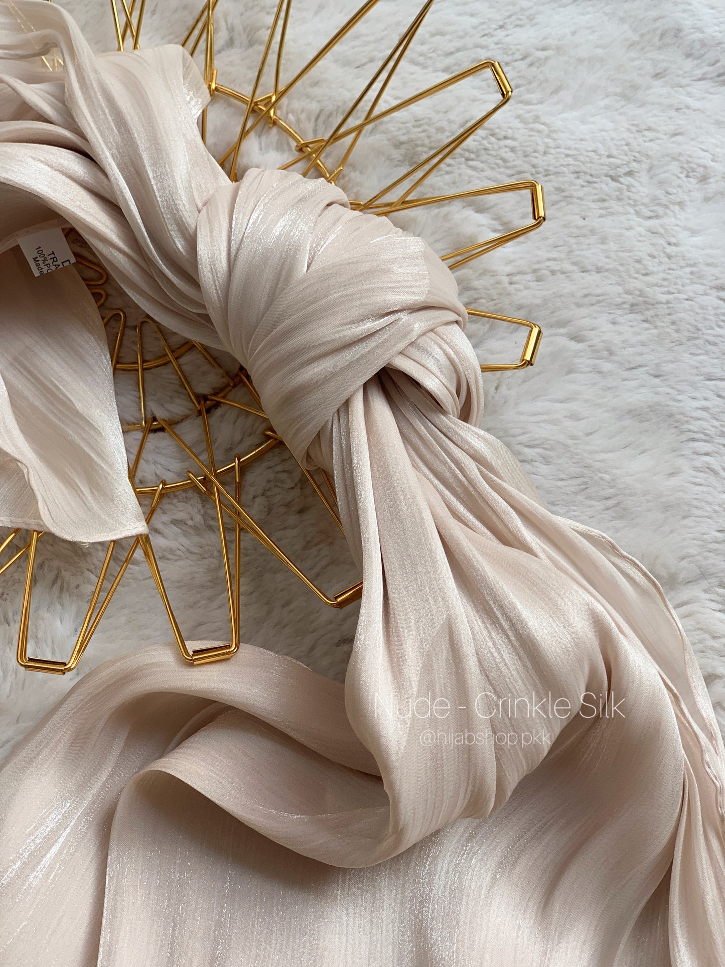 Nude - Crinkle Silk Hijab