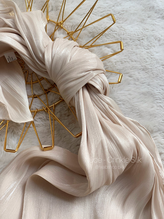 Nude - Crinkle Silk Hijab