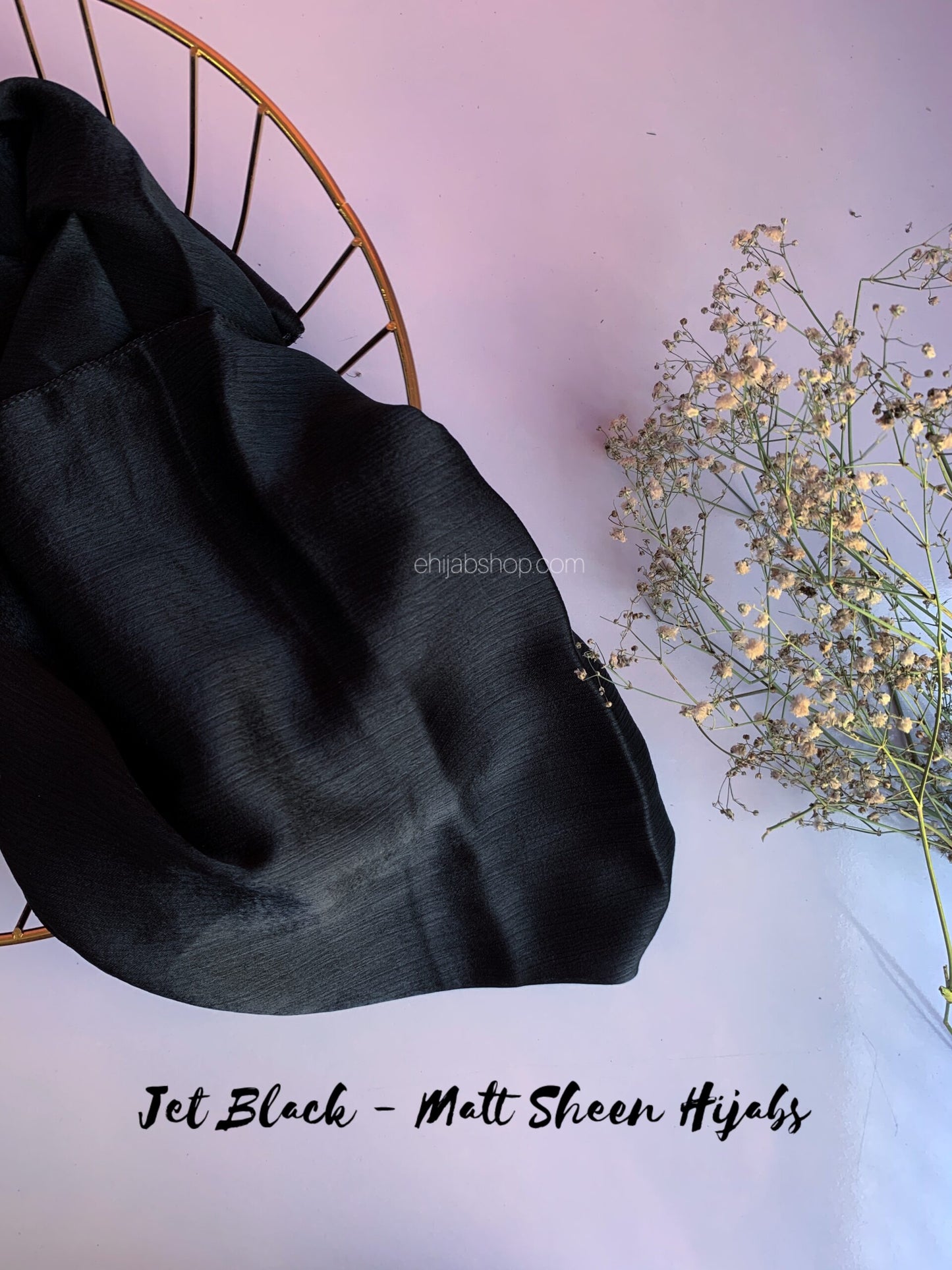 Jet Black – Matt Sheen Hijabs